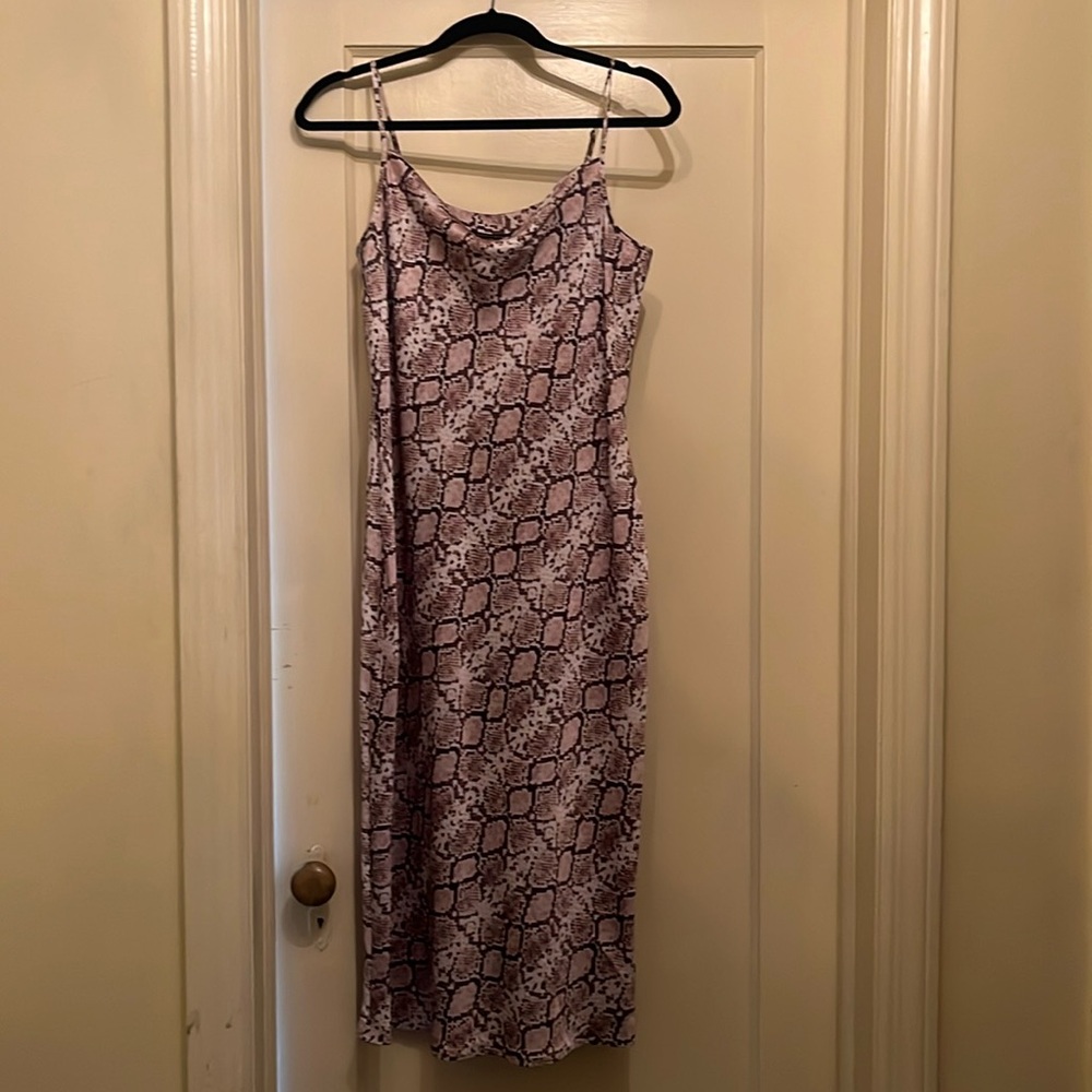 Banana Republic Python print slip dress. Maxi length